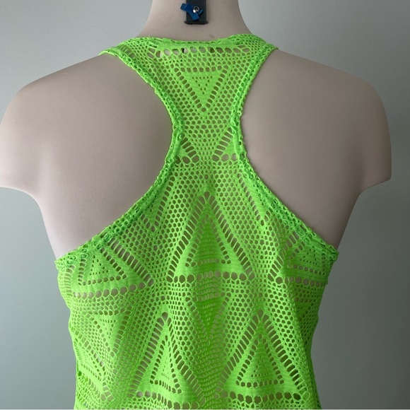 Neon Green Crochet Swim Coverup - Picture 7 of 8